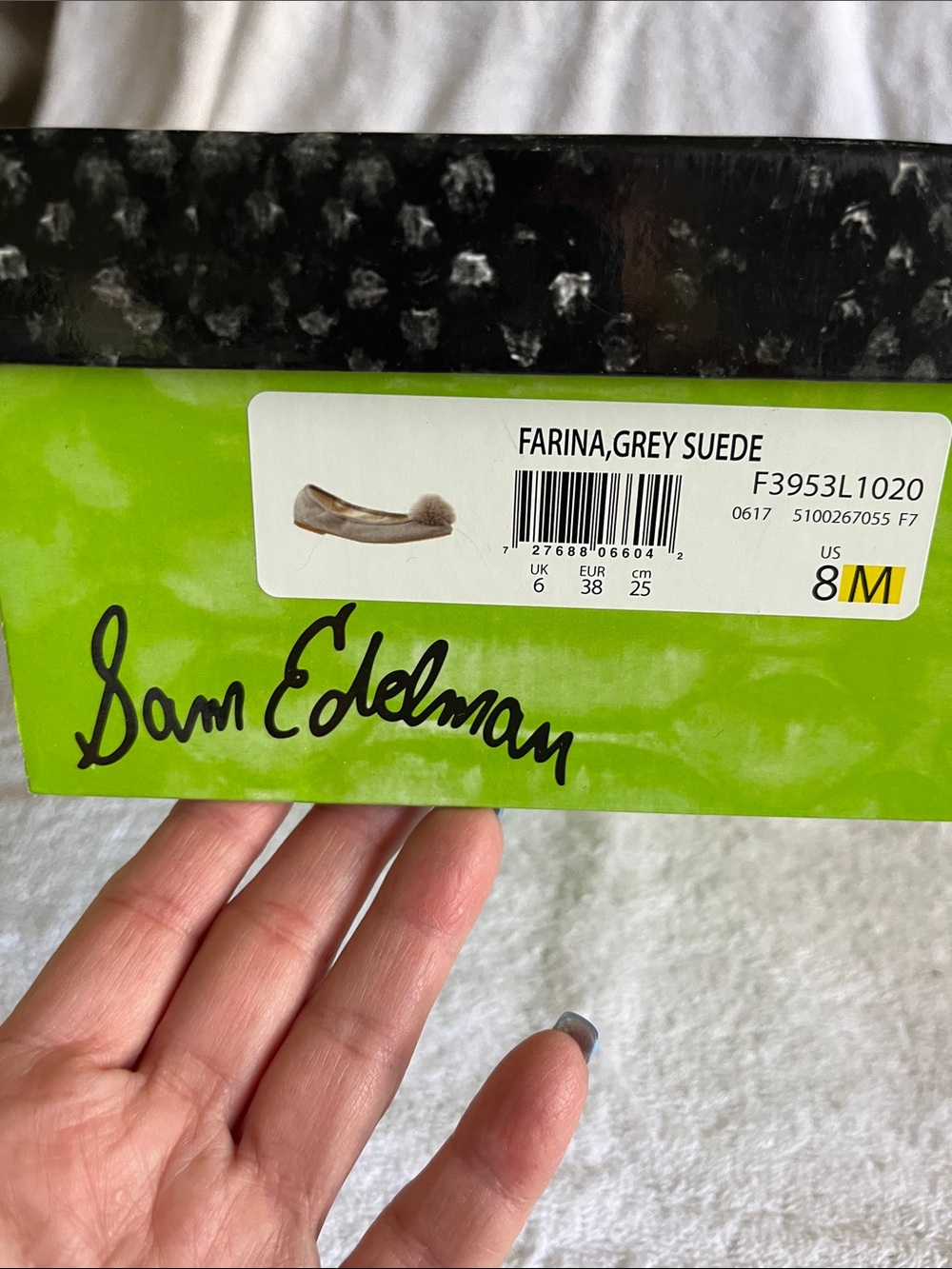 Never used - Sam Edelman Farina Grey Suede Ballet Flats with Pom 2 of 2 -